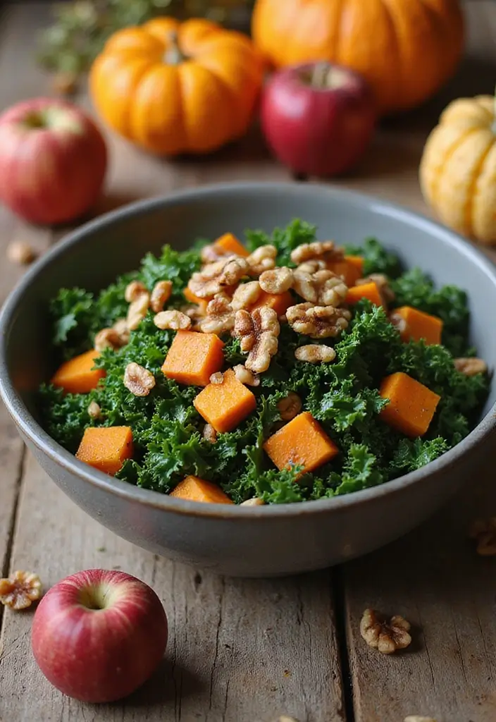 30 Vegan Sweet Potato Recipes for Thanksgiving Dinner 22 30 Vegan Sweet Potato Recipes for Thanksgiving Dinner - 4. Sweet Potato and Kale Salad